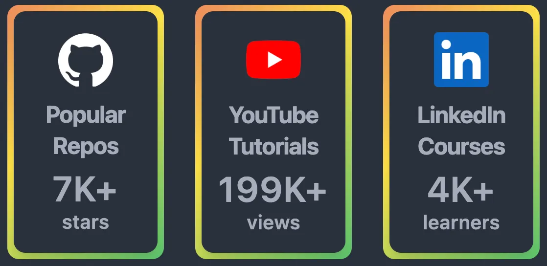 Landing page hero with stats